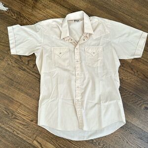 Vintage pearl snap collared shirt (large)